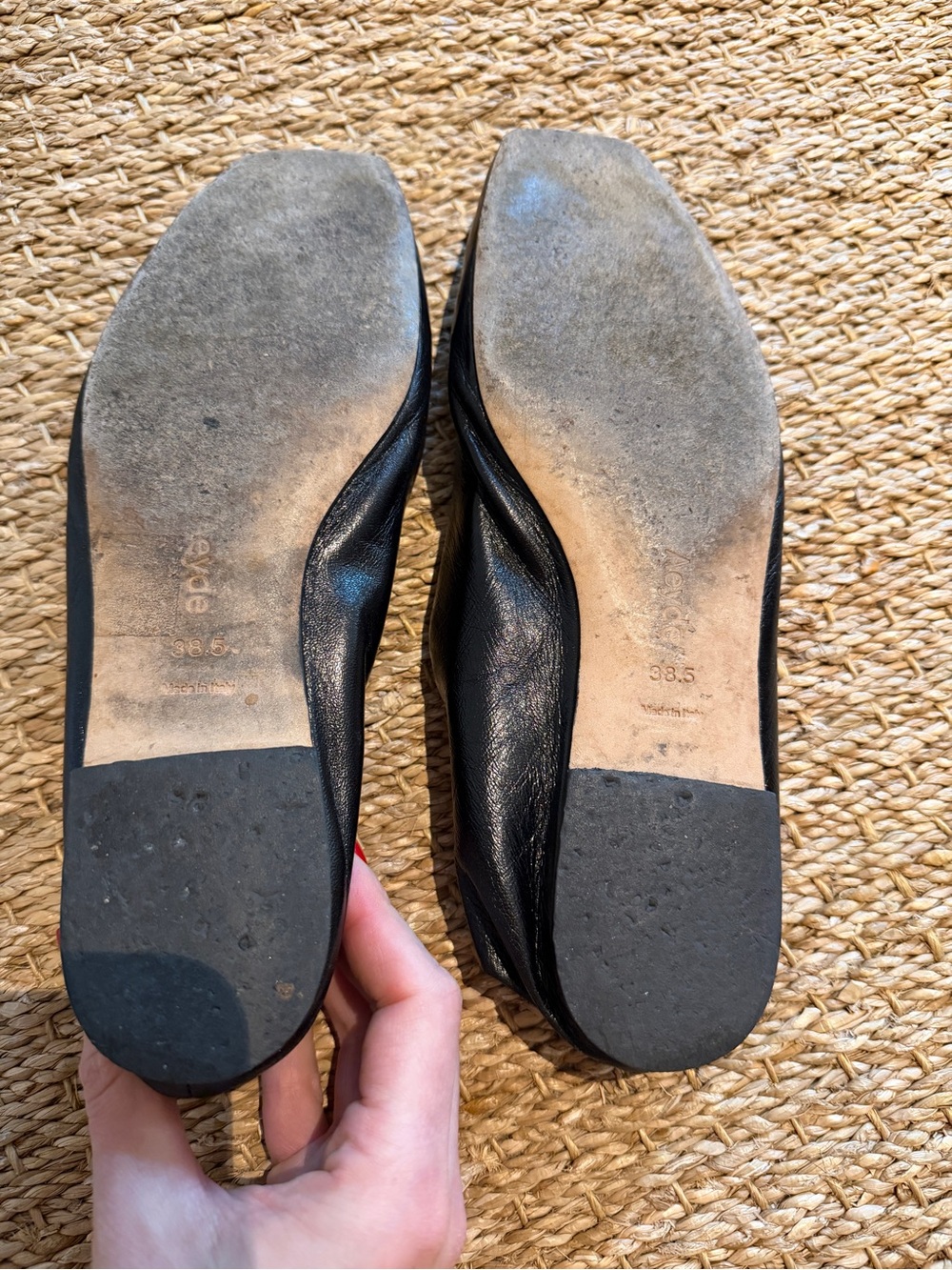 Aeyde Uma Mary-Jane Flats Black Leather 38.5 - Picture 14 of 17